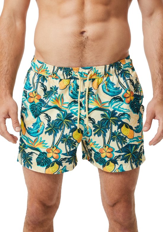 BBXWANG Oplosbare zwemshorts, oplosbare zwemshorts voor heren, oplosbare zwembroek voor grappen op het strand, vrijgezellenfeest, Groene Bananen, XL