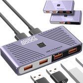 YOUTINGHDAV USB 2.0 Switch 2-in-2-out - Deel Muis, Toetsenbord En Printer Tussen 2 Computers