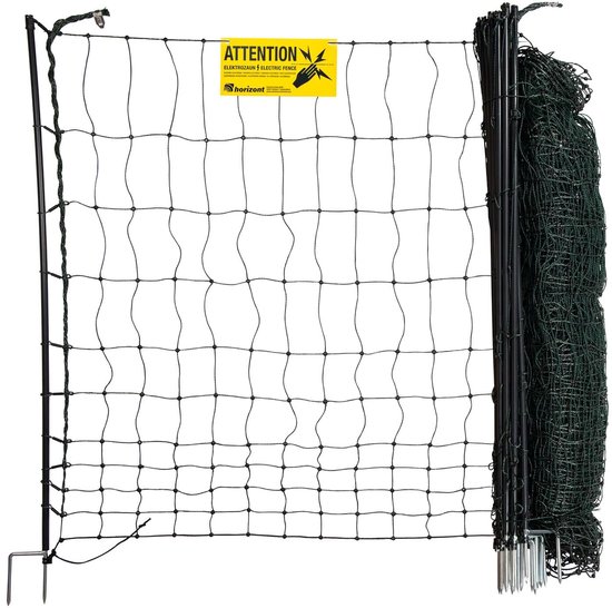 Filet pour poules Horizont easyLine - 25 m de long - 105 cm de haut - Double enclos - Électrifiable - Pour Poules, volailles, petits animaux - Filet de clôture