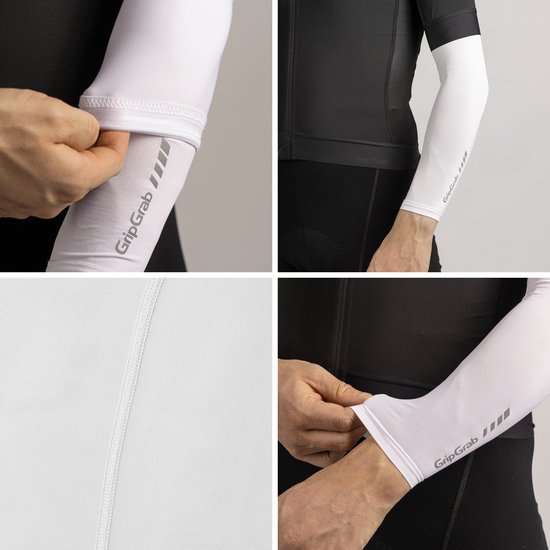 GripGrab - UPF 50+ UV Protect Arm Sleeves Zomer Fiets Armstukken UV Bescherming - Unisex - Wit van Gripgrab — afbeelding 4