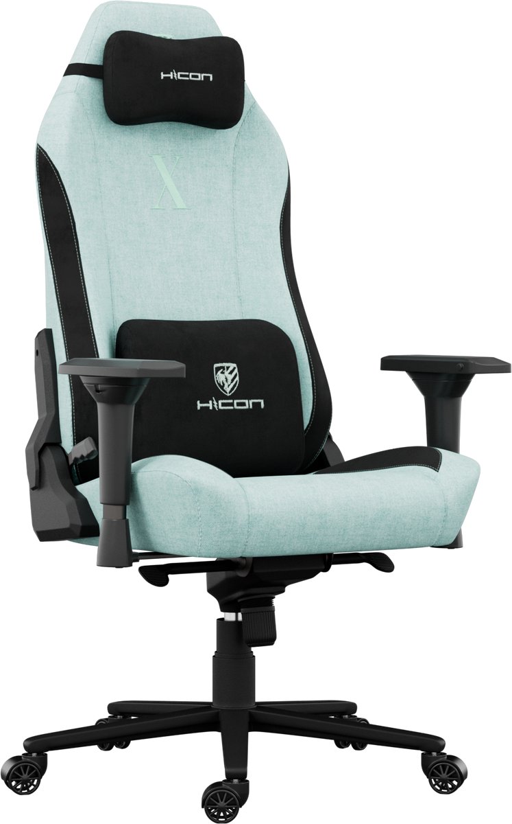 HICON® - Gamestoel - Fabric Gaming stoel - Apex Serie Velocity - Stoffen Gamestoel met Luxe Ontwerp en Verstelbare - Groen