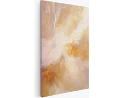 Saammp Canvas Schilderij - Minimalistisch - Beige - Abstracte wanddecoratie - 40x50 - Foto op canvas - Wanddecoratie - Muurdecoratie Woonkamer - Kantoor Decoratie