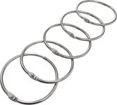 Knaak Metalen Klikringen Set - 40mm - Flashcards - Studeren - Back to School - 5 Stuks - Zilver