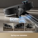 Robotstofzuiger die 6 cm hoge drempels kan overbruggen, inclusief verticale treden van 4,2 cm.