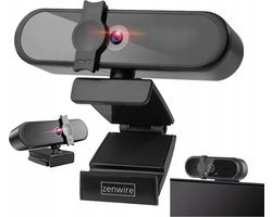 Zenwire W6 Webcam met microfoon en kap - USB 3.0 - Full HD 1080p - Autofocus - Ruisonderdrukking - Plug and Play