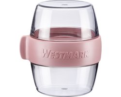 Westmark pocket box Mini, praktisch maaltijdbakje voor onderweg, ideaal voor yoghurt, fruit, groenten, snacks, 400 ml (2 x 200 ml), BPA-vrij, roze