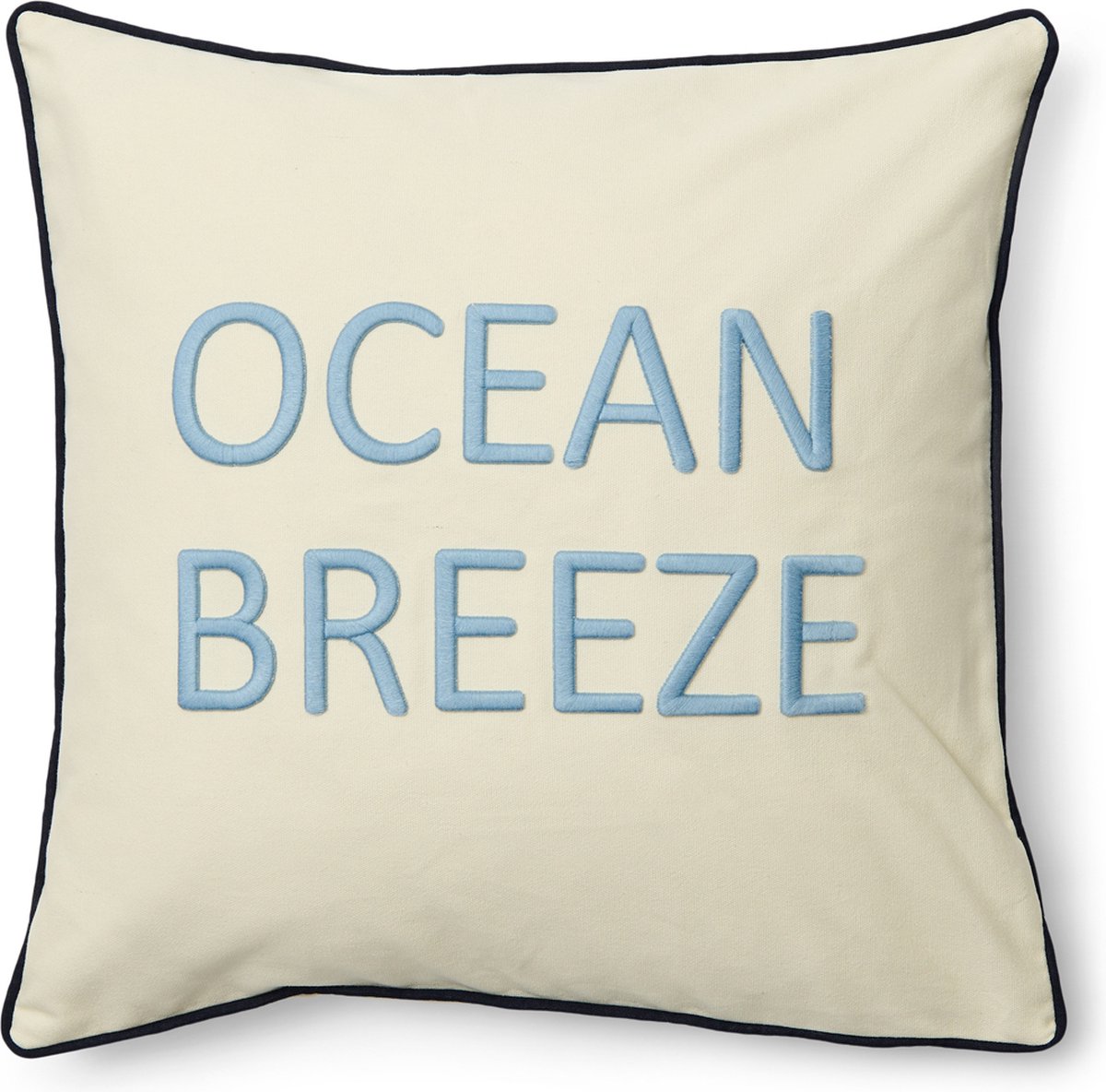Riviera Maison Kussenhoes vierkant Wit - Ocean Breeze Sierkussen 50x50, Sierkussenhoes - Katoen
