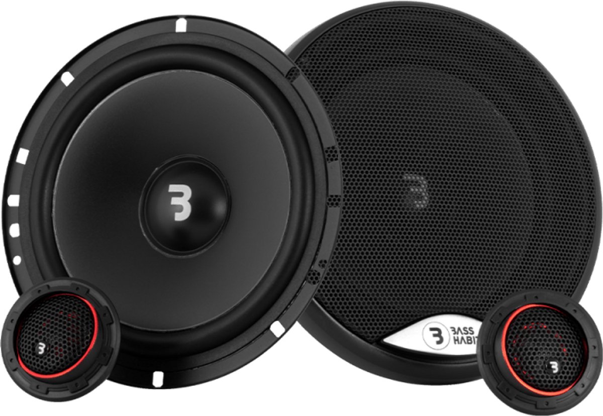 Bass Habit Play 165mm Component Speaker 120W Max Audio Systeem Zwart