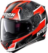 Nolan N87 Gemini 94 Petrucci Flat Black Red White Integraalhelm - Motorhelm - Maat XL