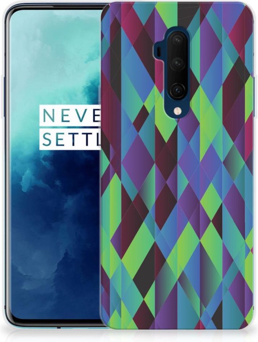OnePlus 7T Pro TPU Hoesje Abstract Green Blue