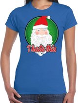 Fout Kerst shirt / t-shirt - I hate this - blauw voor dames - kerstkleding / kerst outfit XL