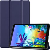 LG G Pad 5 10.1 hoes - Tri-Fold Book Case - Donker Blauw