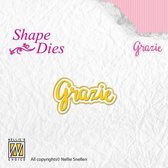 Nellies Choice Shape Die -  text Italian Grazi SD158