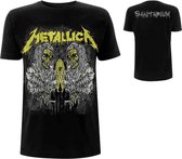 Tshirt Homme Metallica -2XL- Sanitarium Zwart