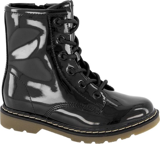 | Cupcake Couture Kinderen Zwarte lak veterbootie Cupcake Couture Zwarte veterbootie lak Gratis Bezorgd