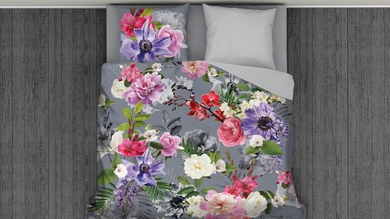 Snoozing Bloom - Dekbedovertrek - Lits-jumeaux - 240x200/220 cm + 2 kussenslopen 60x70 cm - Multi kleur van Snoozing — afbeelding 4
