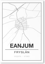 Poster/plattegrond EANJUM - 30x40cm