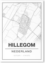 Poster/plattegrond HILLEGOM - A4