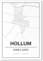 Poster/plattegrond HOLLUM - A4