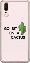 Huawei P20 siliconen hoesje - Go sit on a cactus