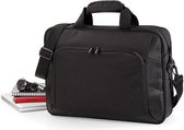 Sac de travail / sac pour ordinateur de luxe noir 41 x 30 cm - Sac à bandoulière pour documents ordinateur 13 litres