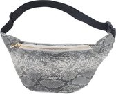 Grijs slangenprint heuptasje/schoudertasje voor meisjes/dames - Festival fanny pack/bum bag