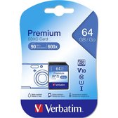 SD Memory Card Verbatim PREMIUM SDXC C10/U1 64 GB 2 g
