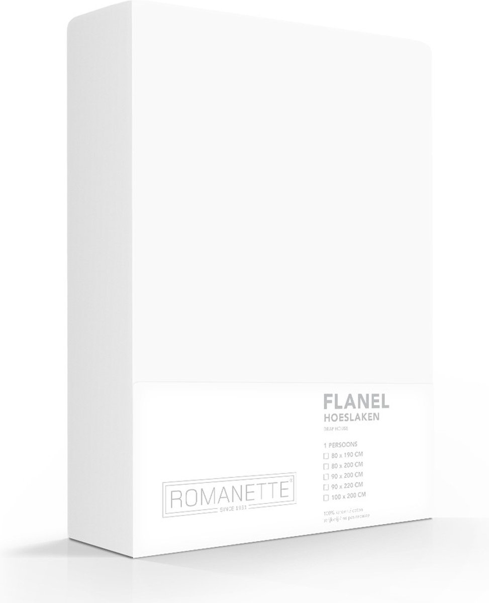 Luxe Hoeslaken Verwarmend Flanel - Wit