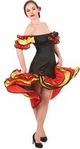 LUCIDA - Driekleurig flamenco danseres kostuum voor dames - S