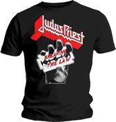 Judas Priest Heren Tshirt -L- Breaking The Law Zwart
