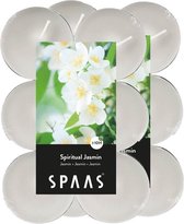 24x Maxi geurtheelichtjes Spiritual Jasmin 10 branduren - Geurkaarsen jasmijn geur - Grote waxinelichtjes