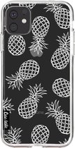 Casetastic Apple iPhone 11 Hoesje - Softcover Hoesje met Design - Pineapples Outline Print