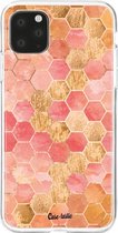 Casetastic Apple iPhone 11 Pro Max Hoesje - Softcover Hoesje met Design - Honeycomb Art Coral Print