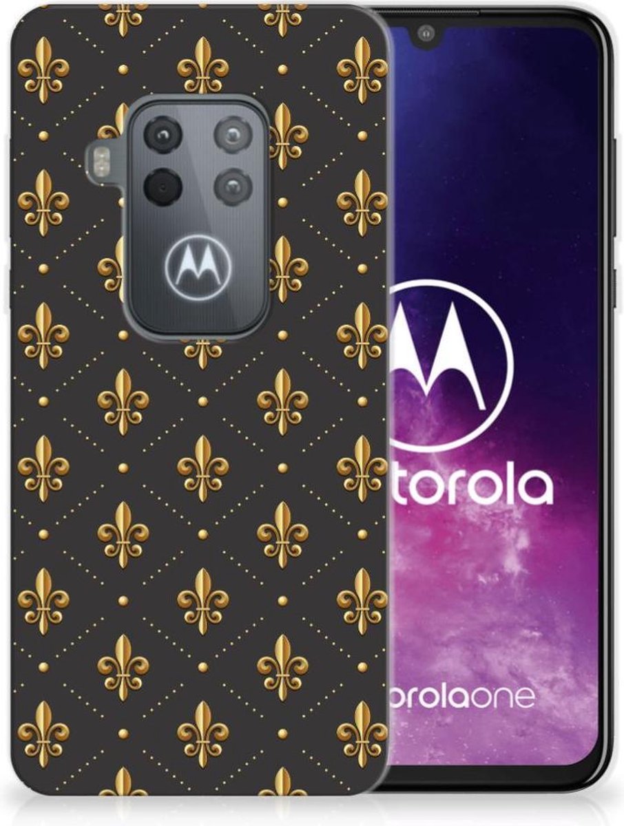 Motorola One Zoom TPU bumper Franse Lelie