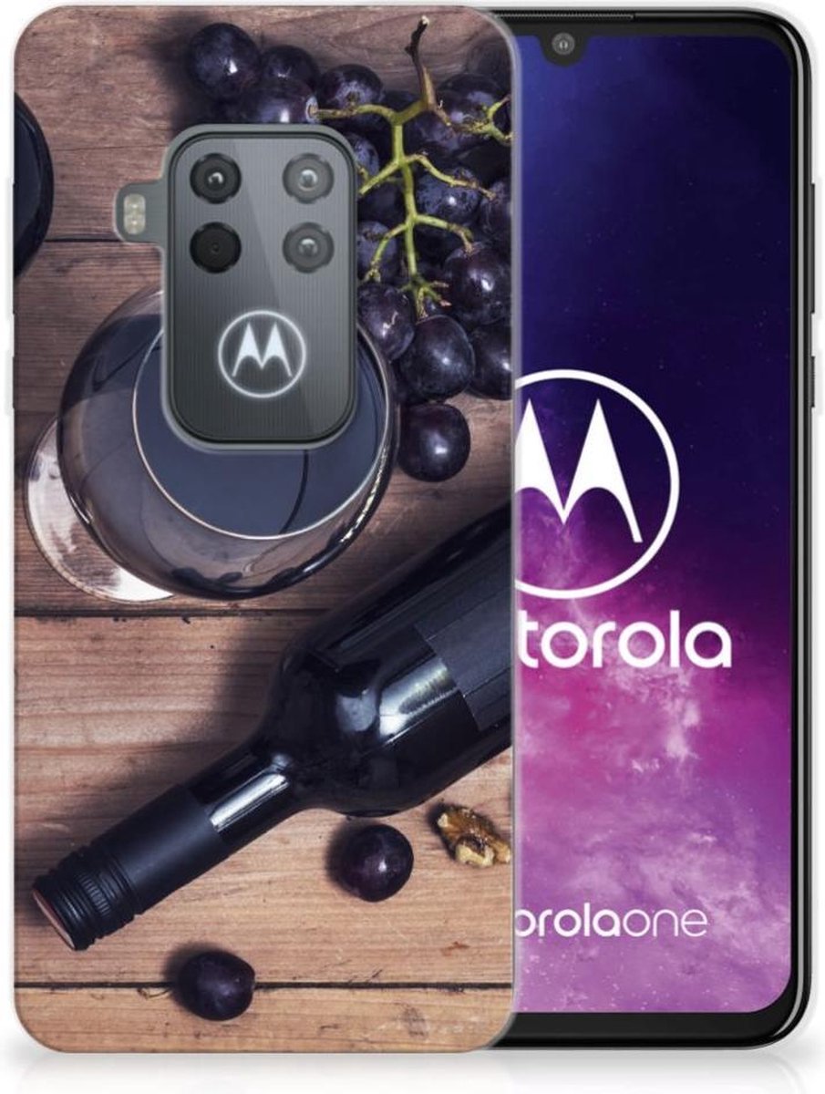 Motorola One Zoom Siliconen Case Wijn
