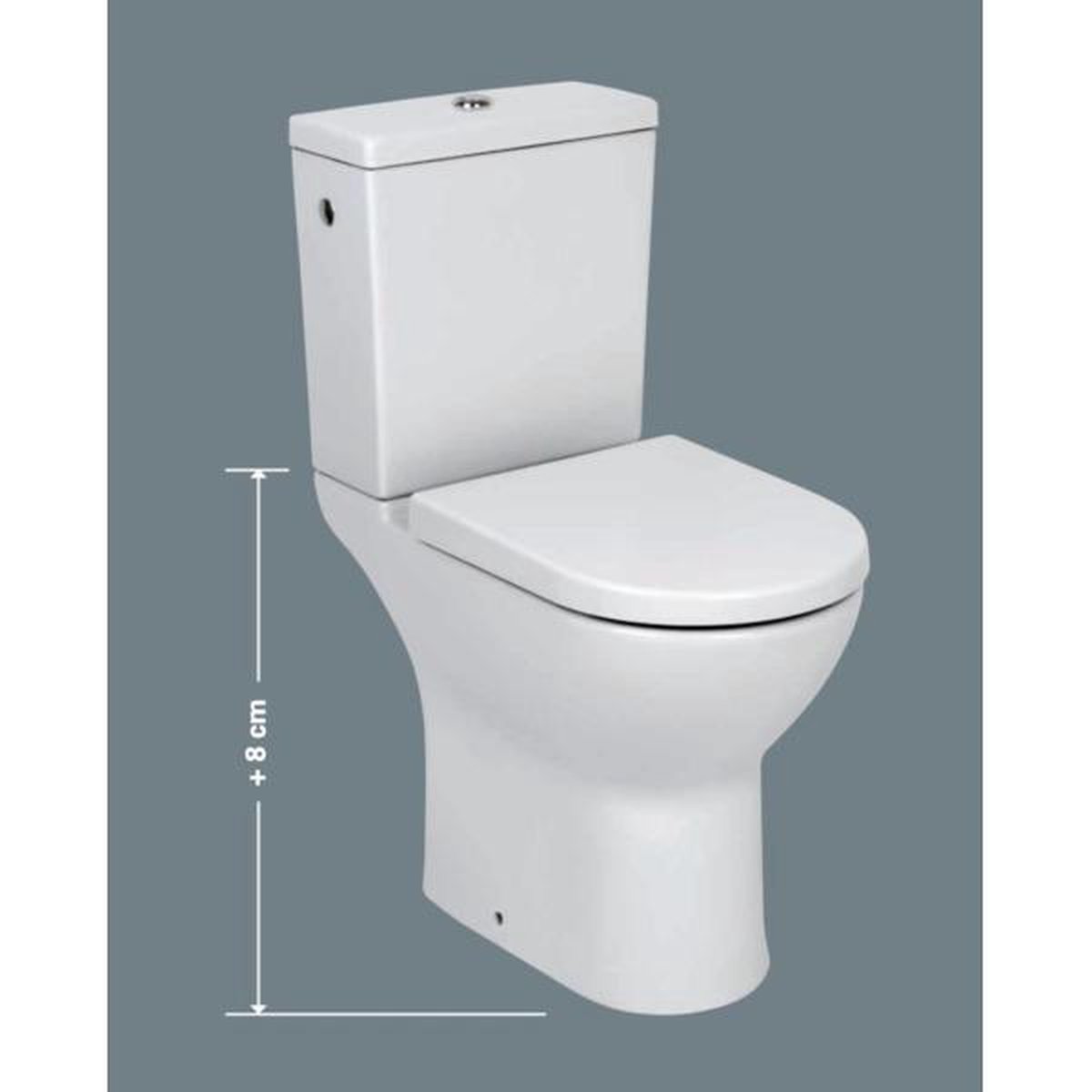 Plieger staande toiletpot verhoogd met reservoir Plus | bol