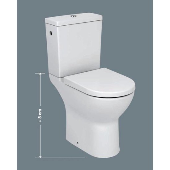 Pa bus dividend Plieger staande toiletpot verhoogd met reservoir Plus | bol.com