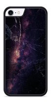 iPhone 8 Hardcase hoesje Black Space Marble - Designed by Cazy