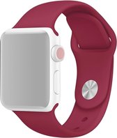 Geschikt voor Apple Watch Siliconen Bandje|Geschikt voor Apple Watch 1 / 2 / 3 / 4 / 5 - 38MM / 40MM |Rood / Red| Premium kwaliteit |Single Revet |TrendParts