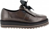 Tango | Bee striped 1-c taupe metallic tumbled leather clap/satin laces - black/taupe sole | Maat: 40