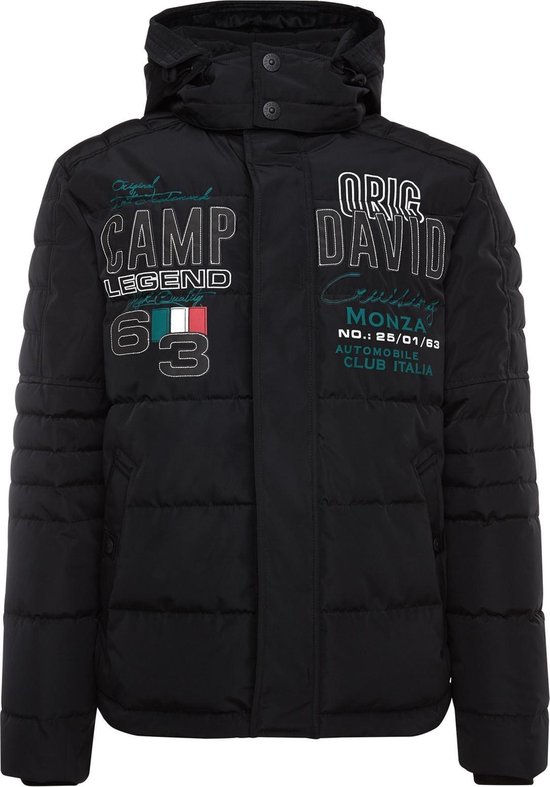 Camp David ® gewatteerde jas "Italian Championship", zwart | bol.com