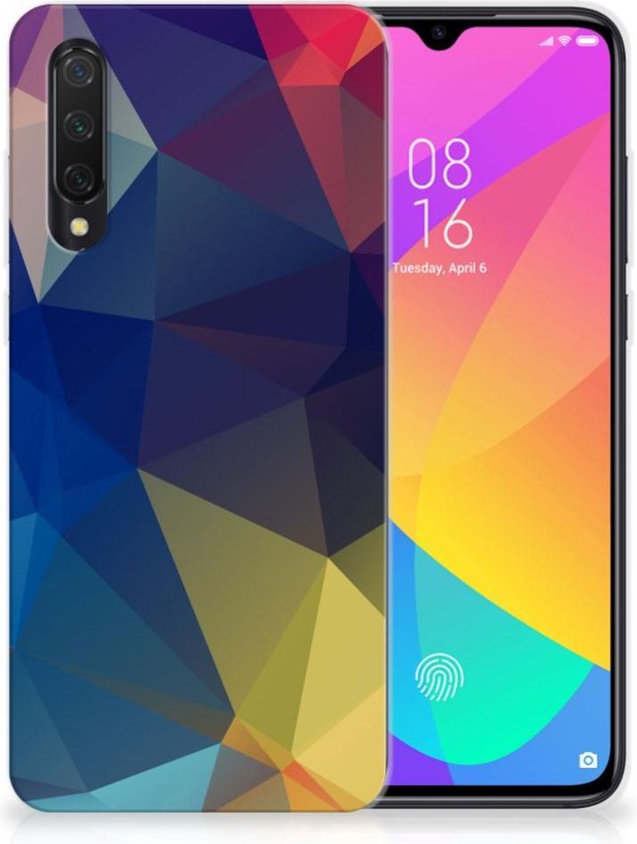Xiaomi Mi 9 Lite TPU Hoesje Polygon Dark