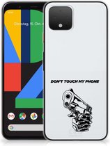 Google Pixel 4 Silicone-hoesje Gun Don't Touch My Phone