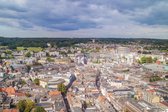 Schilderij - Arnhem vanuit de lucht, Multikleur , 3 maten , print op canvas, premium print