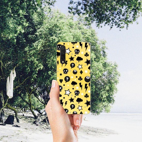 Coque pour Xiaomi Mi 9 Lite Bumper Housse Etui Punk Yellow