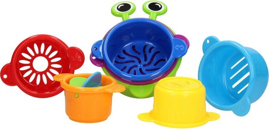 Max King - Stapeltoren Rups badspeelgoed baby - vanaf 6 maanden - 7 bakjes  - zandbak... | bol.com
