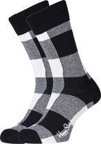 Happy Socks Lumberjack Sokken - Zwart/Wit - Maat 41-46