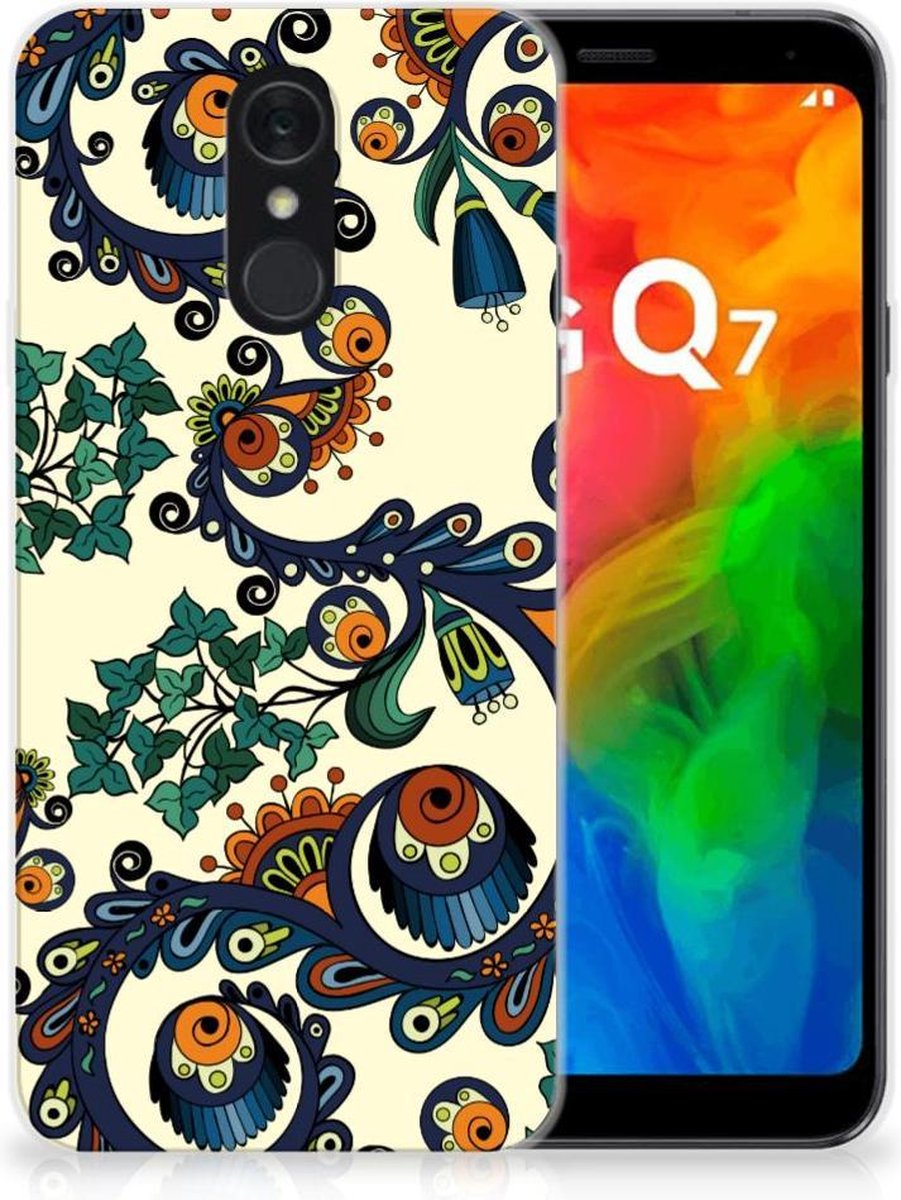 Siliconen Hoesje LG Q7 Barok Flower