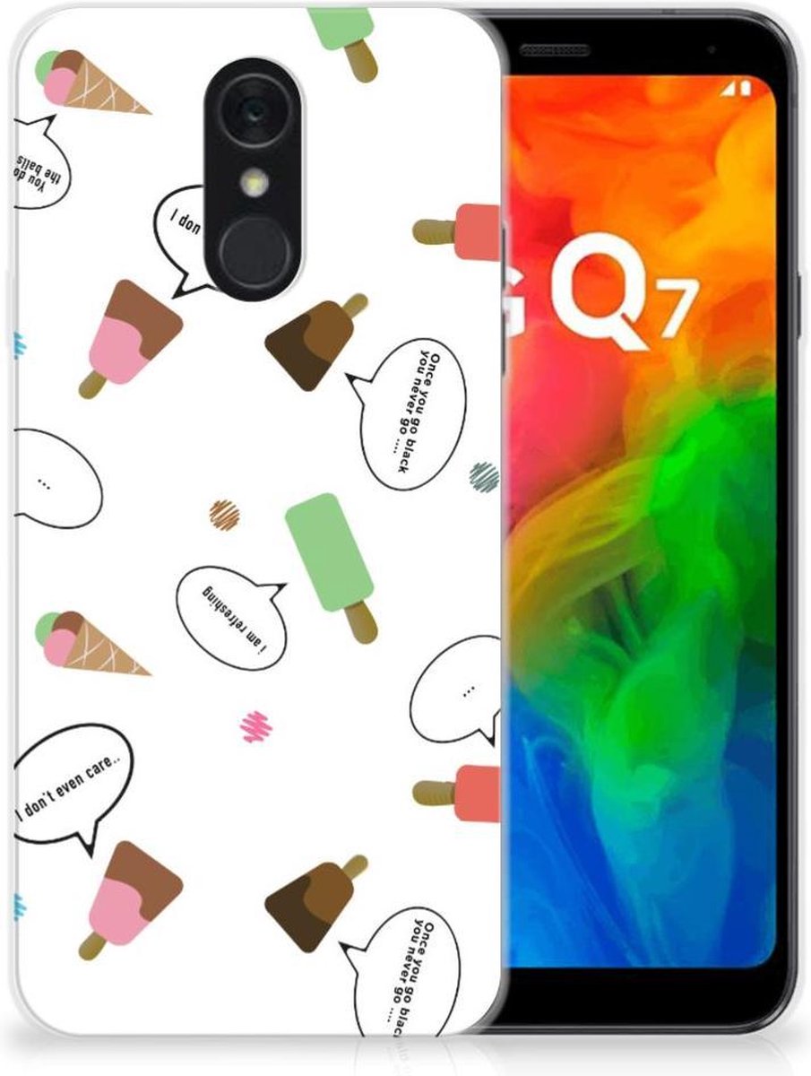 Back Cover voor LG Q7 Siliconen Case IJsjes