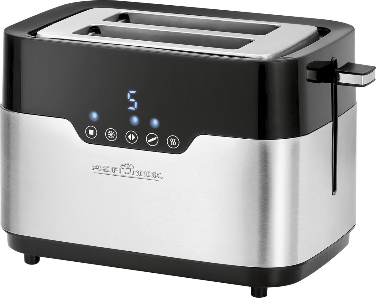 ProfiCook TA 1170  - Broodrooster - SensorTouch  - Zwart/RVS
